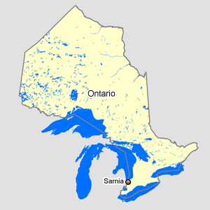 Carte : Ontario Sarnia