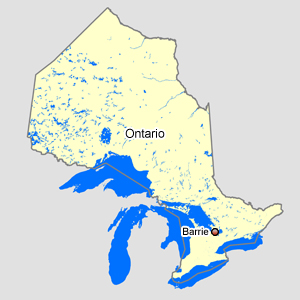 Carte : Ontario Barrie
