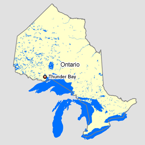 Carte : Ontario Thunder Bay
