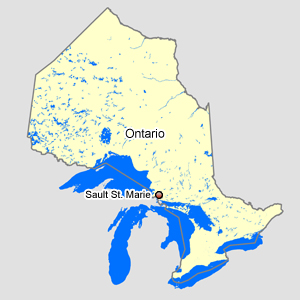 Carte : Ontario Sault Ste. Marie