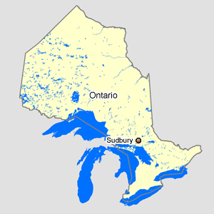 Carte : Ontario Sudbury