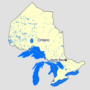 Carte : Ontario North Bay